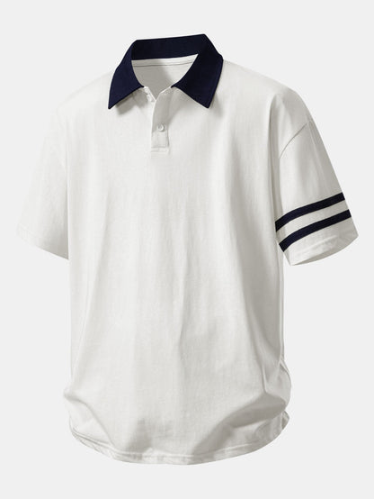 Comfortable Fit Polo Shirt with Contrast Collar