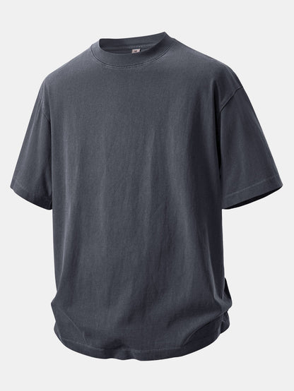 Relaxed Fit Heavyweight Washed Drop Shoulder Tee