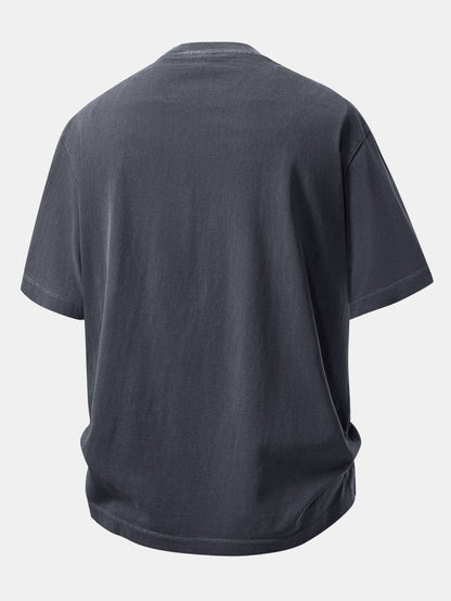 Relaxed Fit Heavyweight Washed Drop Shoulder Tee