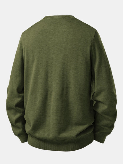 Long Sleeve Dual-Style Split Neck Sweater