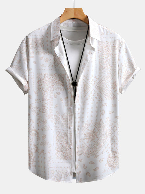 Paisley Patterned Button-Up Shirt
