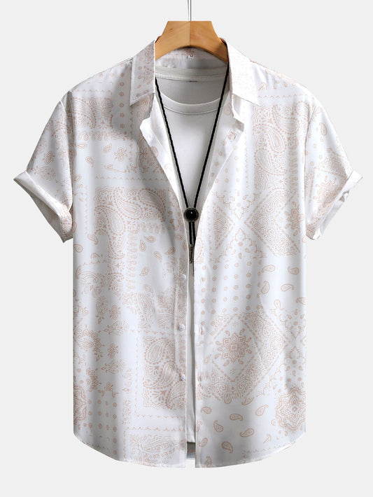 Paisley Patterned Button-Up Shirt