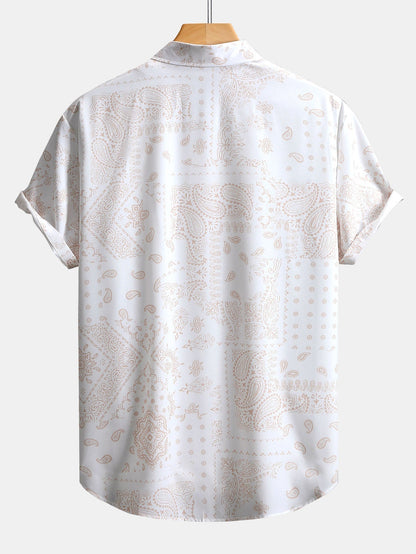 Paisley Patterned Button-Up Shirt