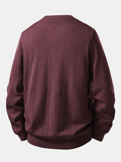 Long Sleeve Dual-Style Split Neck Sweater
