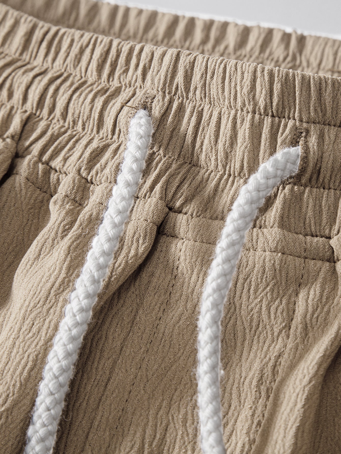 5-Inch Crinkle Texture Drawstring Shorts