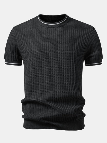 Color-Blocked Waffle Knit Tee