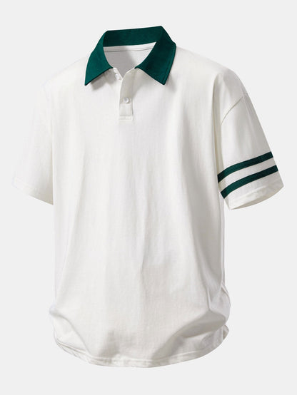 Comfortable Fit Polo Shirt with Contrast Collar