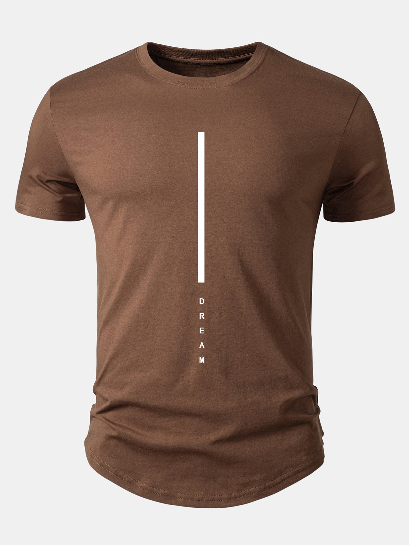 Dreamy Striped Cotton Arc Hem Tee