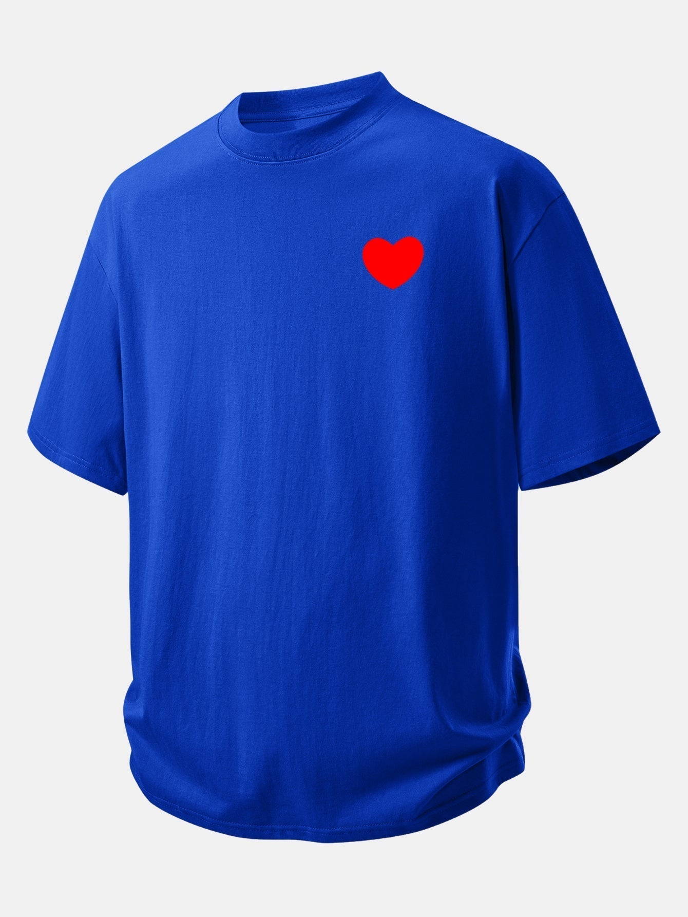 Comfortable Heart Print Cotton Tee