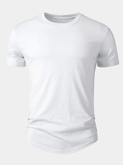 Essential Cotton Curved Hem T-Shirt