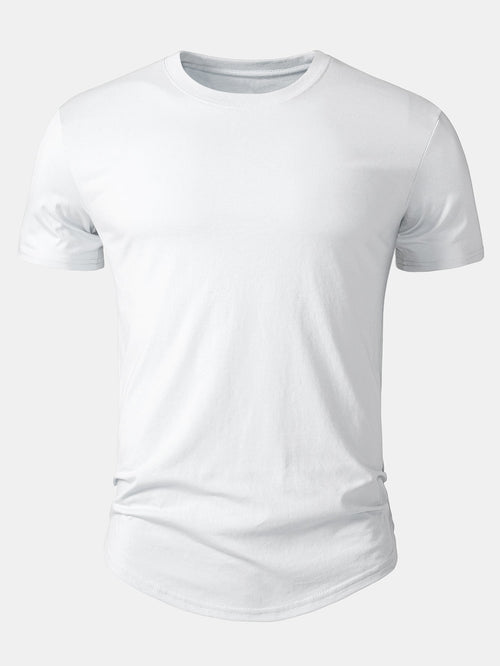 Essential Cotton Curved Hem T-Shirt