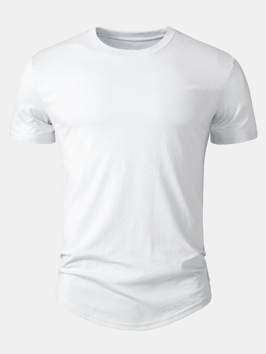 Essential Cotton Curved Hem T-Shirt