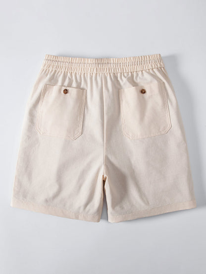 Drawstring Linen Shorts