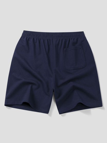 Relaxed Fit Contrast Cotton Polo & 7" Cotton Drawstring Shorts