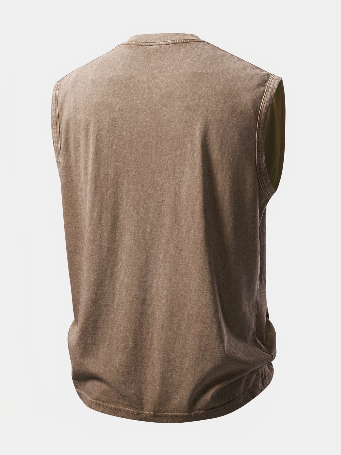 Distressed Washed Tank Top with Pink Panther Print