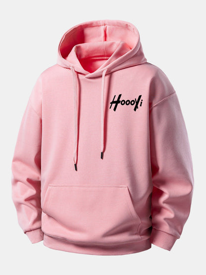 Hoooyi Relaxed Fit Printed Hoodie