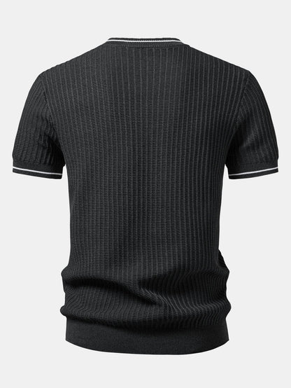 Color-Blocked Waffle Knit Tee