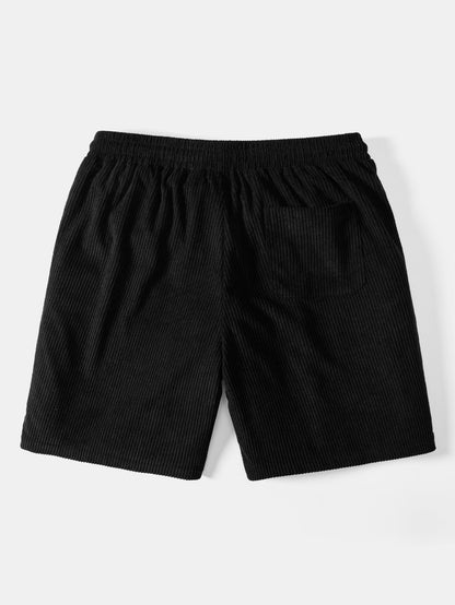 Geometric Ethnic Jacquard Patchwork Corduroy Shorts