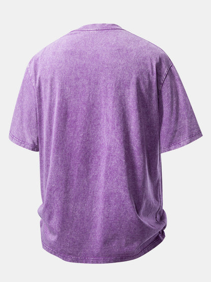 Casual Oversized Distressed Drop Shoulder T-Shirt