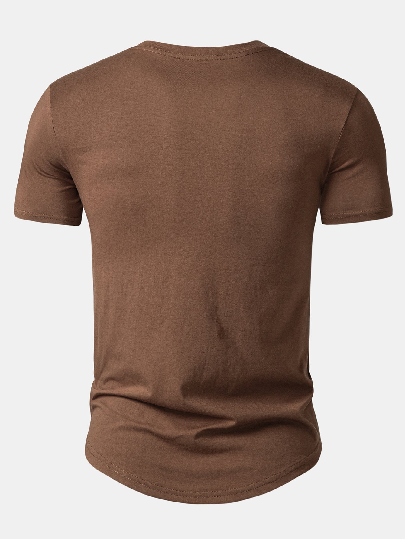 Set of 5 Essential Cotton Arc Hem T-Shirts