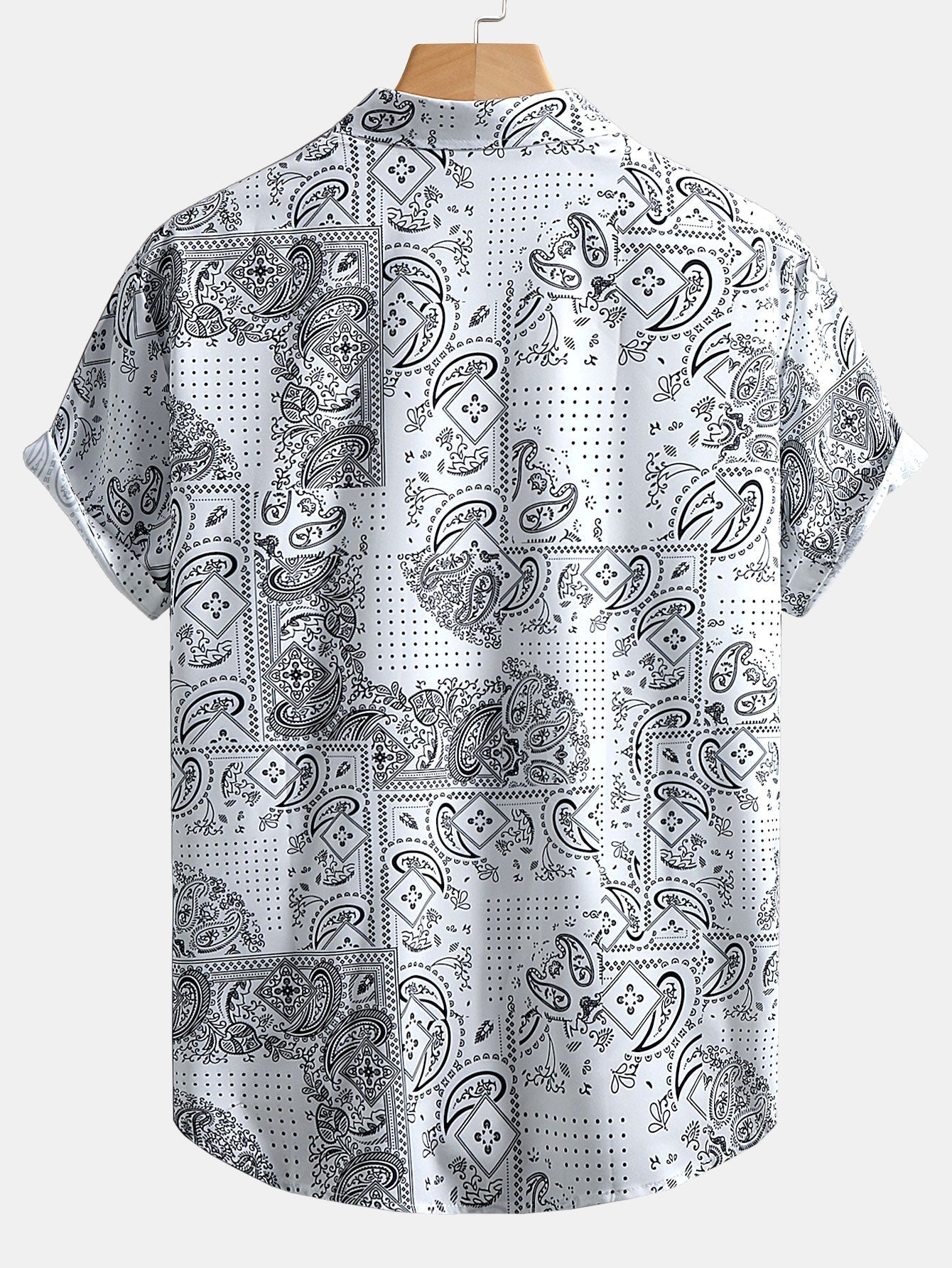 Paisley Print Button-Up Shirt