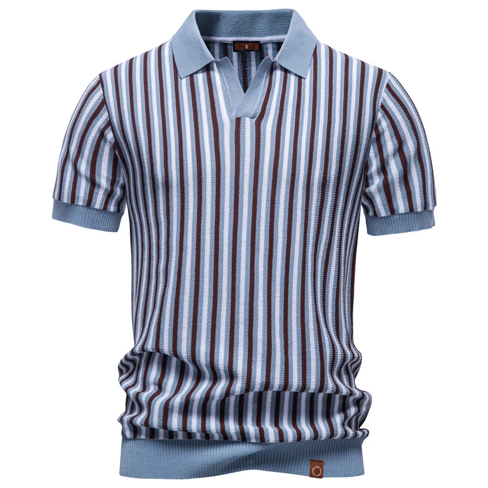 Men’s Premium Stripe Polo Shirt