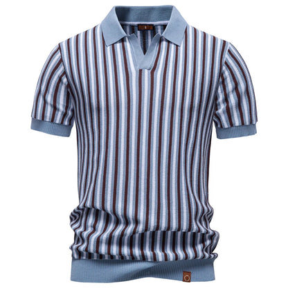 Men’s Premium Stripe Polo Shirt