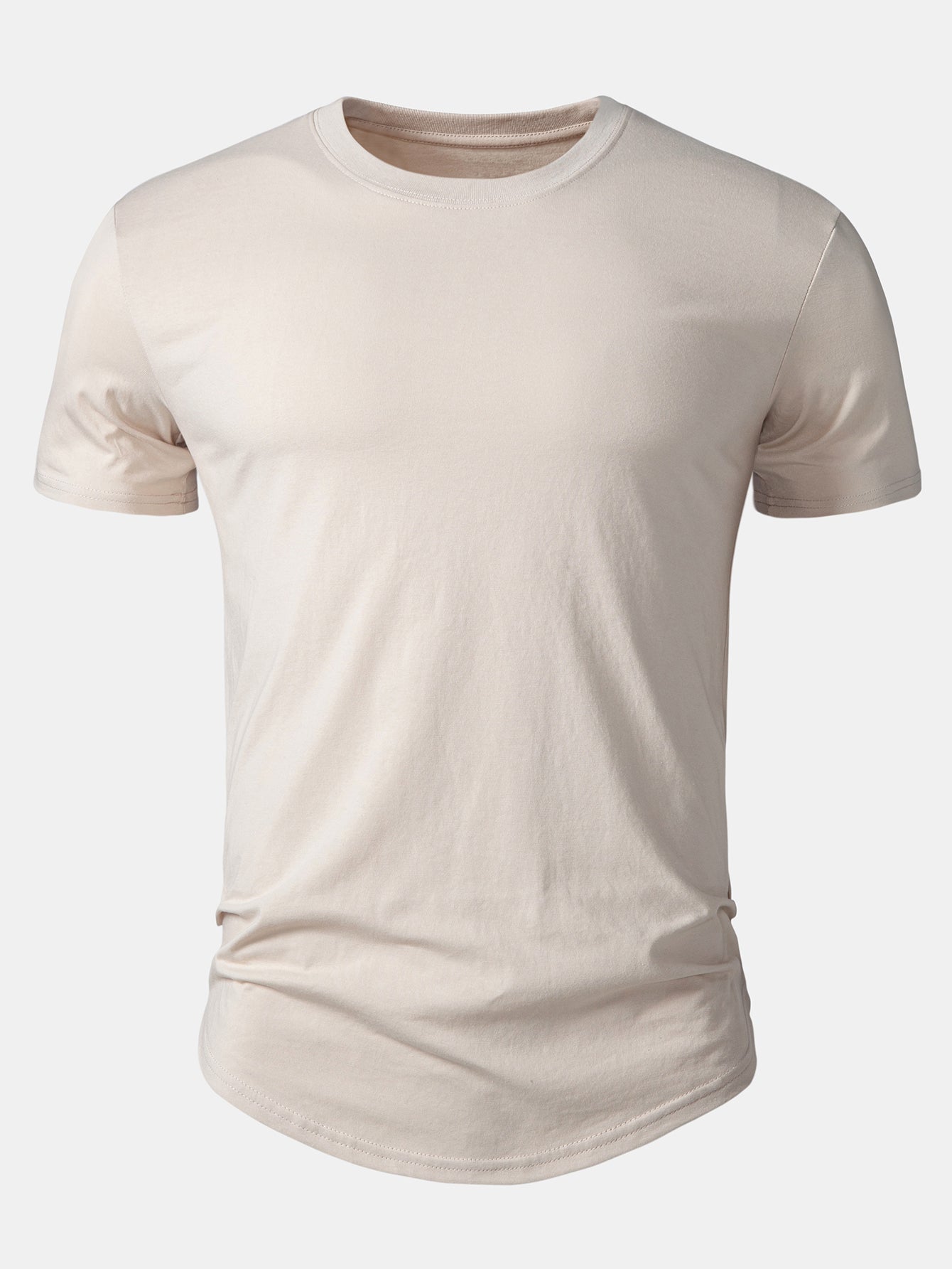 Essential Cotton Curved Hem T-Shirt