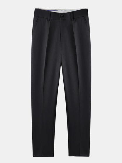 Twisted Jacquard Knit Polo with Contrast Trim & Slim Fit Tapered Trousers