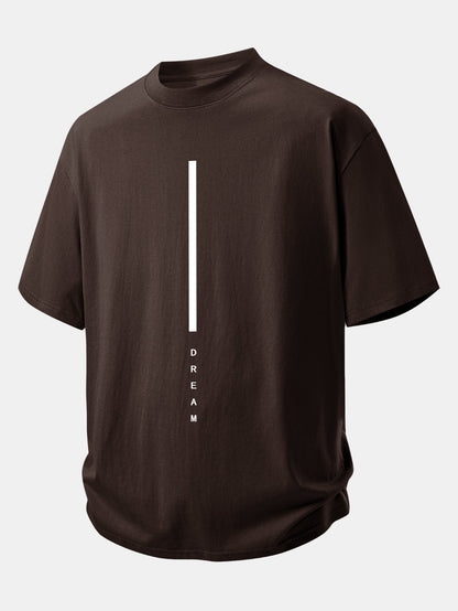 Comfortable Dream Stripe Cotton T-Shirt with Relaxed Fit
