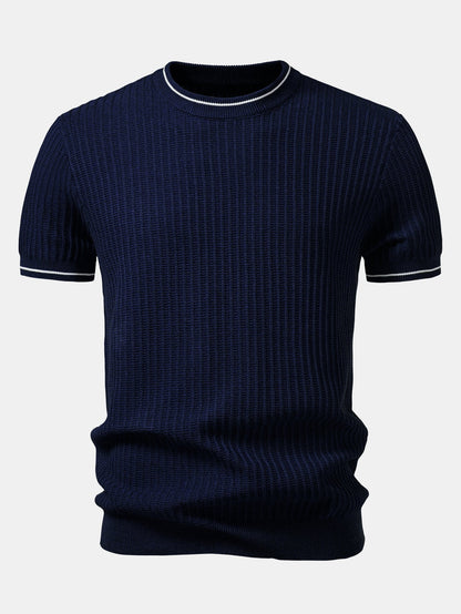 Color-Blocked Waffle Knit Tee