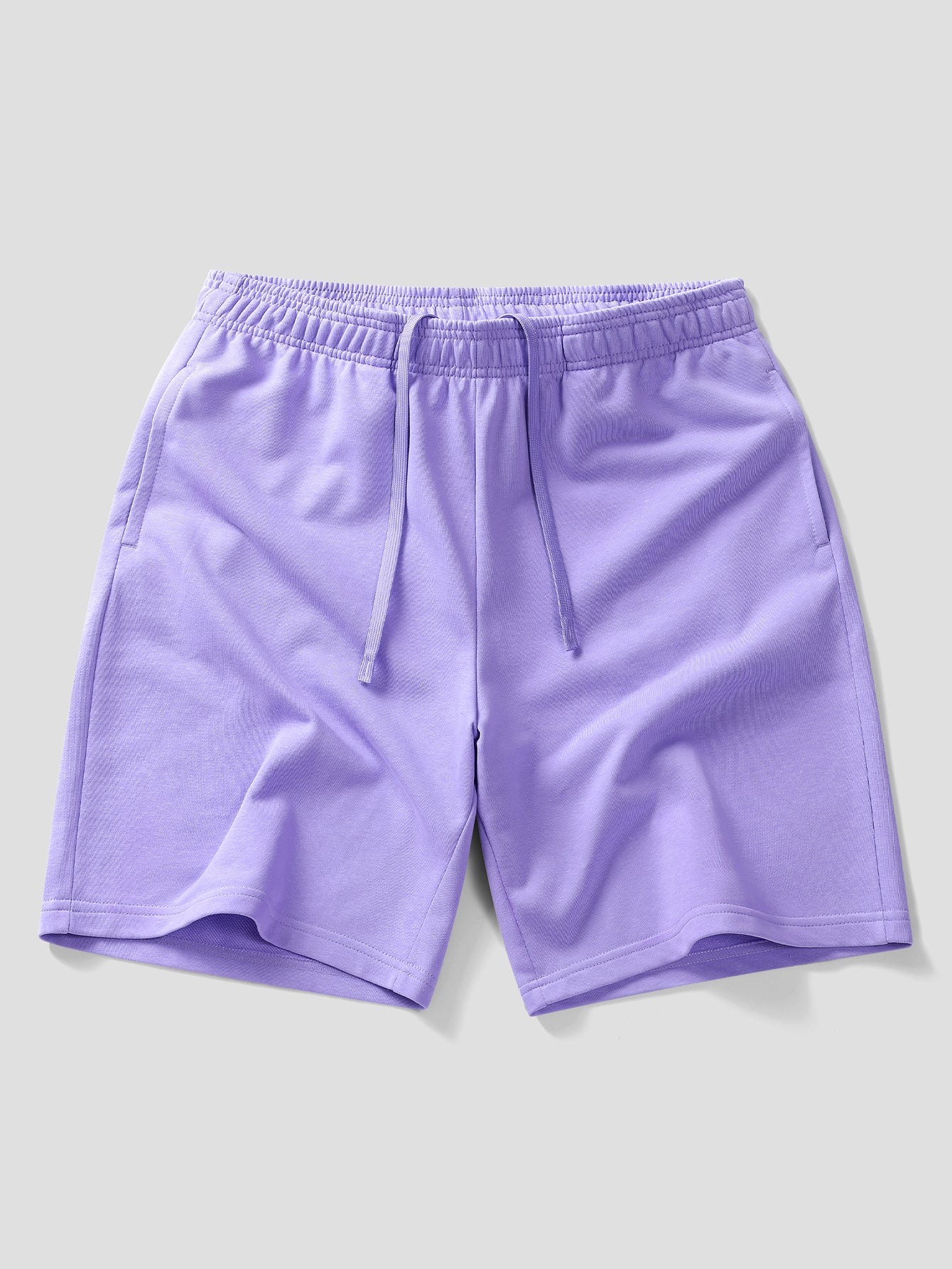 Relaxed Fit Purple Ghost Print Cotton T-Shirt & 7" Cotton Drawstring Shorts