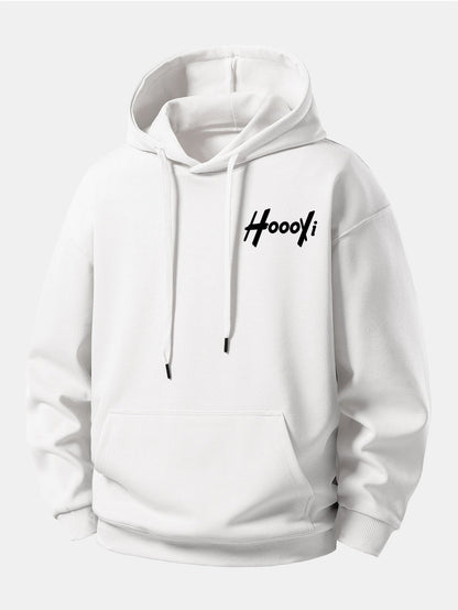 Hoooyi Relaxed Fit Printed Hoodie