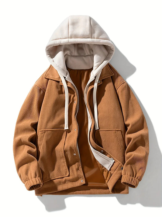 Men's Retro Industrial Hooded Jacket