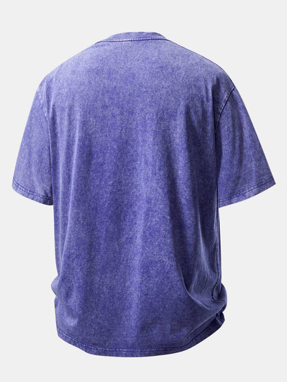 Casual Oversized Distressed Drop Shoulder T-Shirt