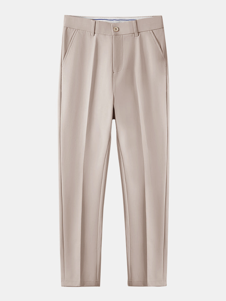 Twisted Jacquard Knit Polo with Contrast Trim & Slim Fit Tapered Trousers
