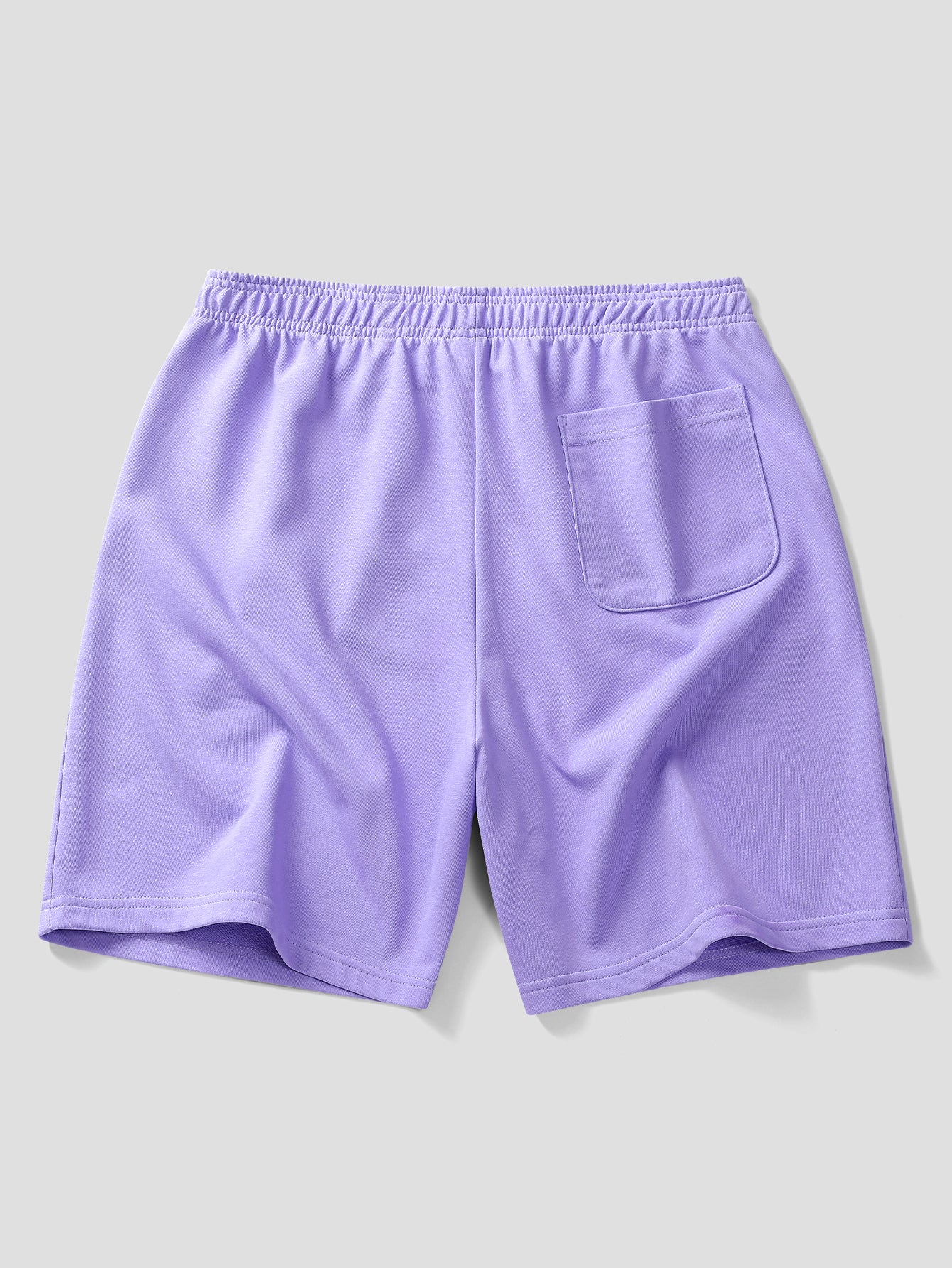 Relaxed Fit Purple Ghost Print Cotton T-Shirt & 7" Cotton Drawstring Shorts