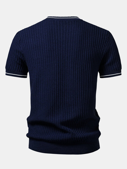 Color-Blocked Waffle Knit Tee