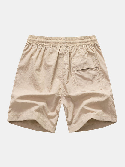 Leaf Pattern Button-Up Shirt and Swim Shorts Set