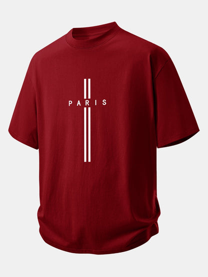 Comfortable Paris Stripe Cotton T-Shirt