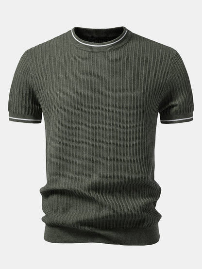 Color-Blocked Waffle Knit Tee