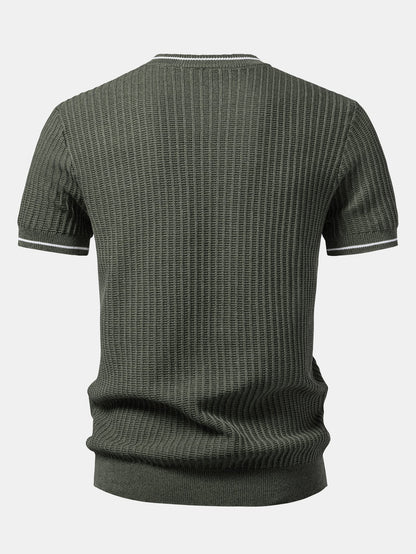 Color-Blocked Waffle Knit Tee