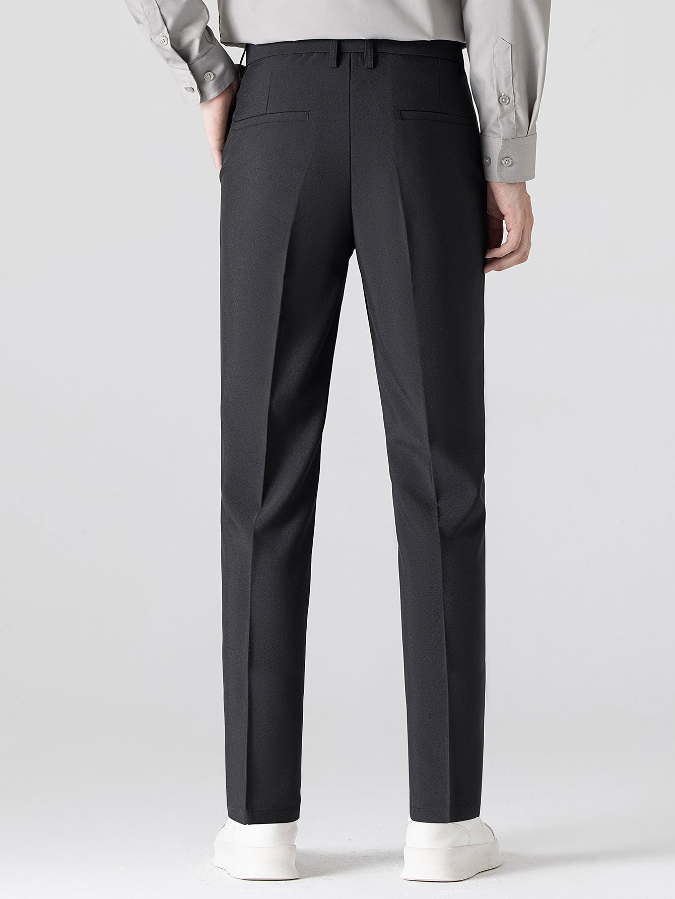 Twisted Jacquard Knit Polo with Contrast Trim & Slim Fit Tapered Trousers