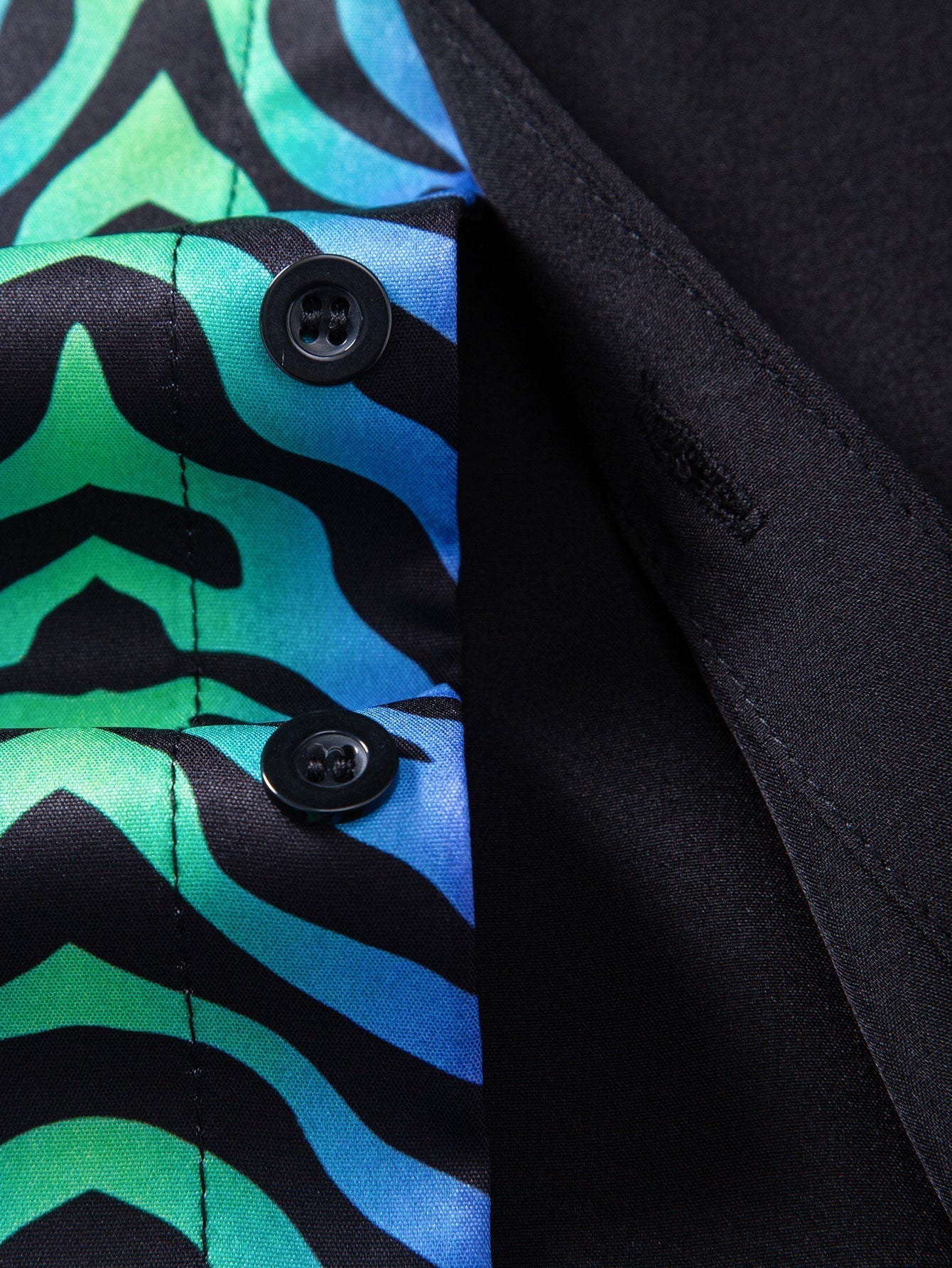 Vibrant Tiger Print Patchwork Button-Up Shirt