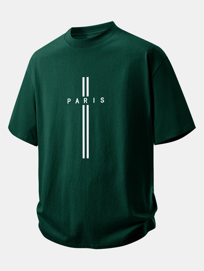 Comfortable Paris Stripe Cotton T-Shirt