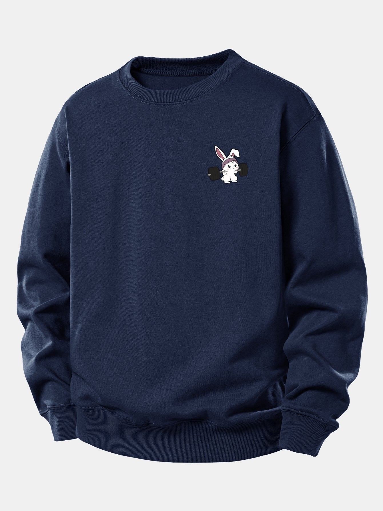 Relaxed Fit Sweatshirt with Fitness Rabbit Print