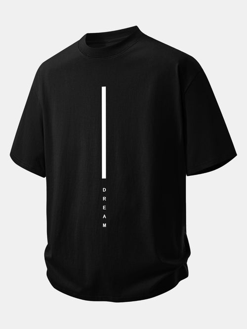 Comfortable Dream Stripe Cotton T-Shirt with Relaxed Fit