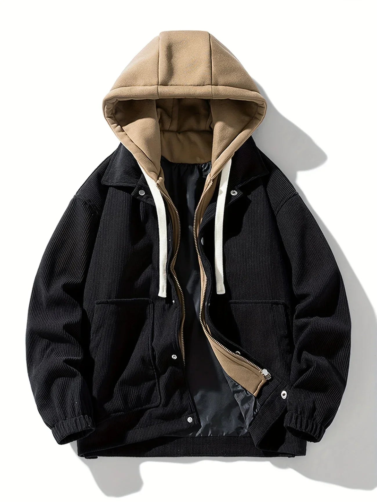 Men's Retro Industrial Hooded Jacket