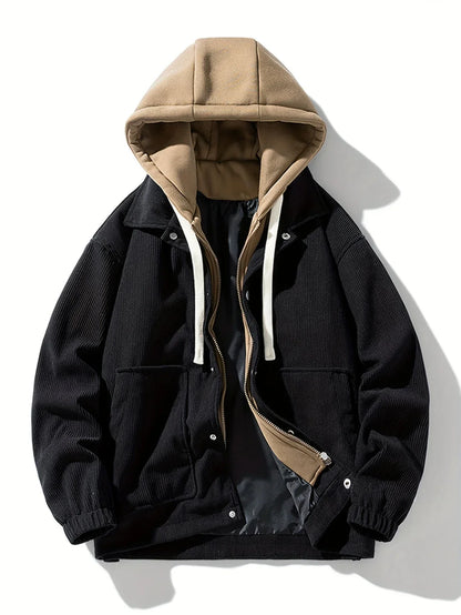 Men's Retro Industrial Hooded Jacket