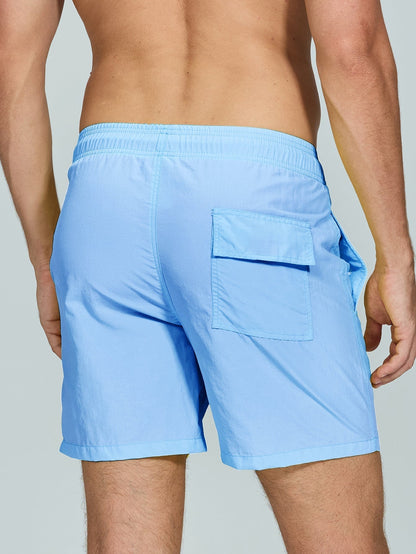 Men's Mid-Length Drawstring Swim Trunks